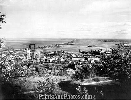 CITY Duluth MN 1950s AERIAL  1701