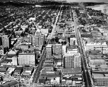 City of Peoria IL 1950s AERIAL  1742