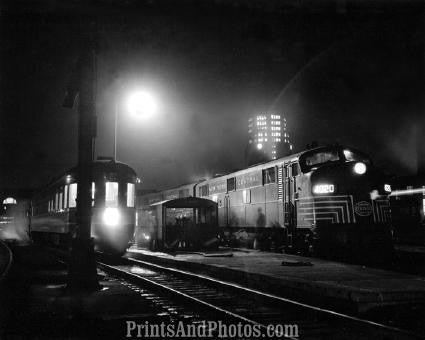 NY Central Train in Buffalo  19600
