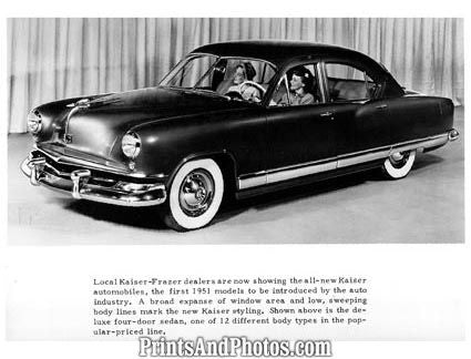 1951 Kaiser Frazer Sedan Auto  2105 - Prints and Photos