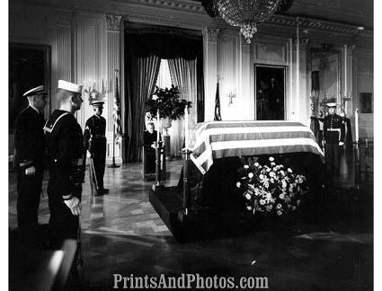 Kennedy Funeral Casket in State  2288