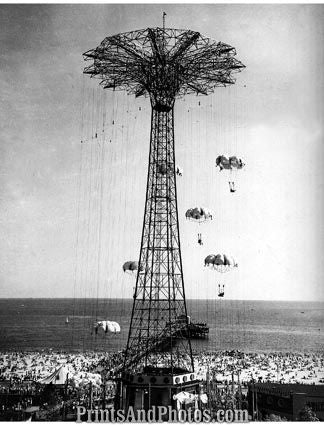 CONEY ISLAND Parachute Jump 50s  2369