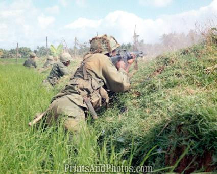 Vietnam Op Masher Soldiers Firing  2466