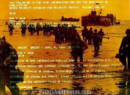 WW II France Invasion TELEGRAM 2499