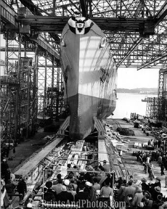 Navy Cruiser USS Northampton Launching 2676