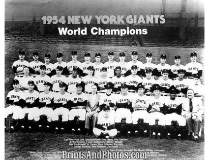 1954 New York Giants Team  3208 - Prints and Photos