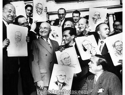 President TRUMAN with Cartoonists  3412