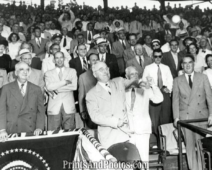 President Truman Throwing Baseball  3542