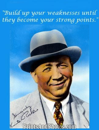 Notre Dame KNUTE ROCKNE Quote  3765