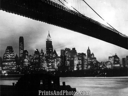 NEW YORK Skyline & Brooklyn Bridge 4173