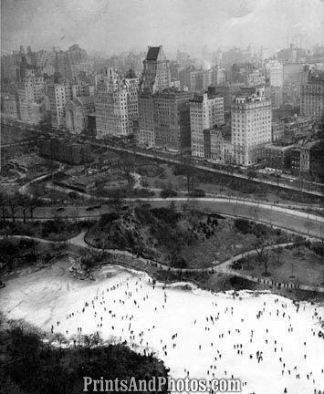 NY Central Park Ice Skate Aerial  4174