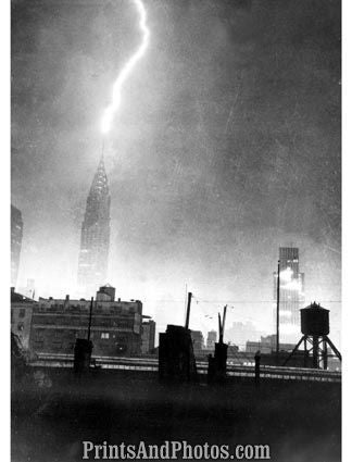 NEW YORK Chrysler Building LIGHTNING 4178