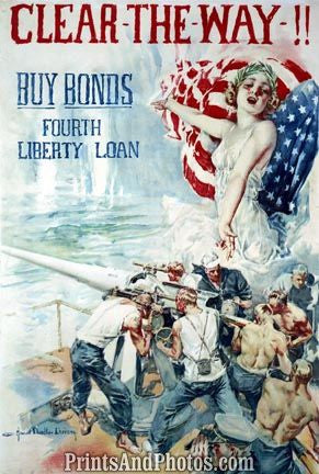 WWII Clear The Way Buy Bonds  4426