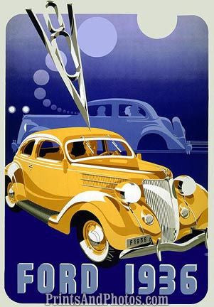1936 Ford Mobil Oil Ad 4481 - Prints and Photos