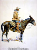 An Army Packer on Horse  4534