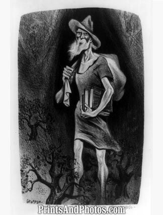 Legend Johnny Appleseed Drawing  4641