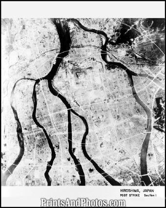 Aerial  Hiroshima Bombing WWII 4752
