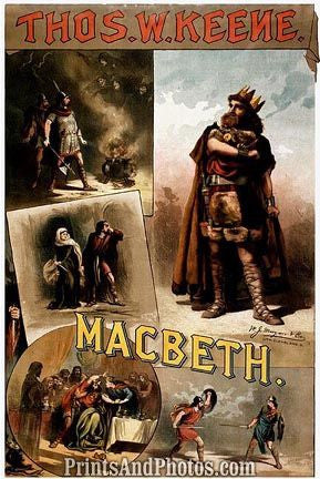 Macbeth Vintage Stage Play Ad  4992