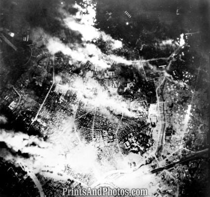 Tokyo Burns Under B29 Bombs  4994