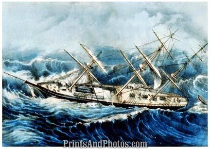 Clipper Ship in a Hurricane  5193