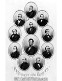 Abraham Lincoln & Cabinet Print 6041