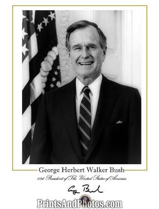 George HW Bush Signature Print 6071