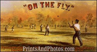 On The Fly 1867 Baseball Print 6185