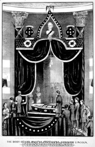 Lincoln Lying in State Print 6248