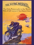 Flying Merkel Motorcycle Print 6259