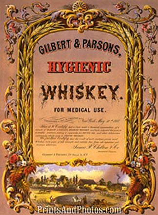 Medical Use Whiskey Label Print 6403
