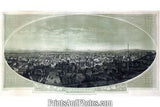 LOS ANGELES 1800s Birds Eye View  6507