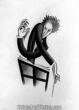 Russian Conducter Caricature Print 6826