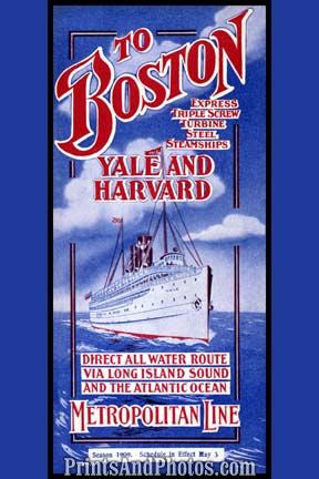 Boston Oceanliner Yale Harvard  6911