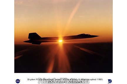 NASA SR71 Plane in Sunset  6973