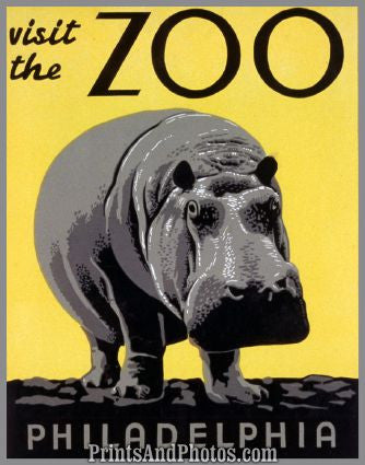 Phila Zoo Art Litho  7168