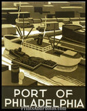 Port of Philadelphia Art Litho