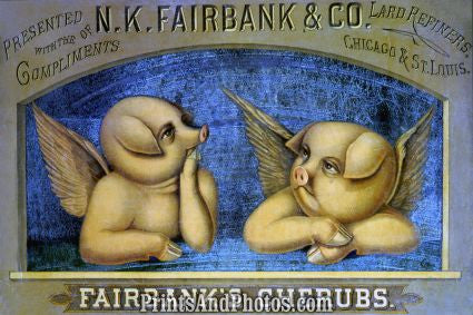 Fairbank's Cherubs Art Litho  7179