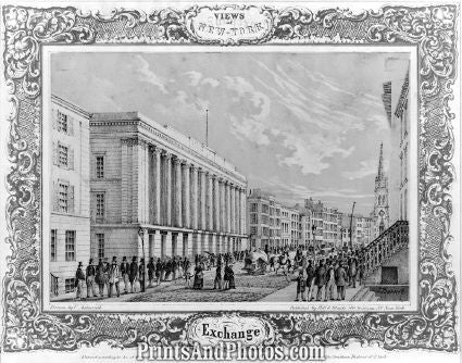 1850 New York Wall Street  7248 - Prints and Photos