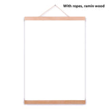 Wooden Poster Hanger Photo Frame White Black DIY Picture Canvas Print Hanging Wall Art Home Decor 21-60cm A4 A3 Custom Size new