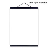 Wooden Poster Hanger Photo Frame White Black DIY Picture Canvas Print Hanging Wall Art Home Decor 21-60cm A4 A3 Custom Size new