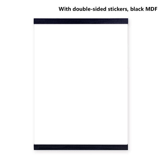 Wooden Poster Hanger Photo Frame White Black DIY Picture Canvas Print Hanging Wall Art Home Decor 21-60cm A4 A3 Custom Size new