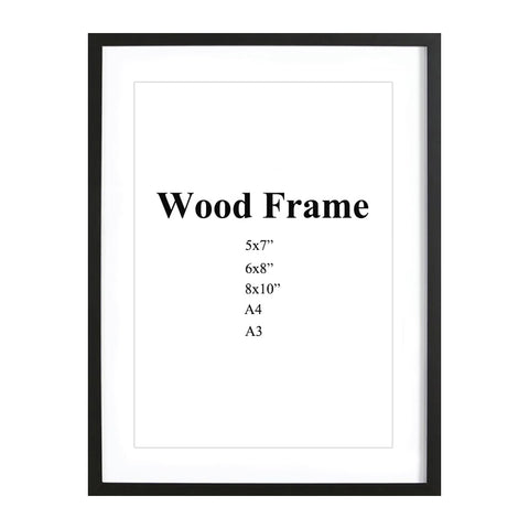 Nature Solid Simple Wooden Frame A4 A3 Black White Wood Color Picture Photo Frame with Mats for Wall Mounting Hardware Included - Prints and Photos