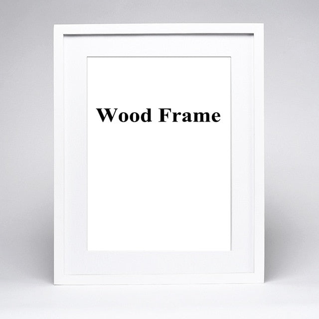 Nature Solid Simple Wooden Frame A4 A3 Black White Wood Color Picture Photo Frame with Mats for Wall Mounting Hardware Included - Prints and Photos