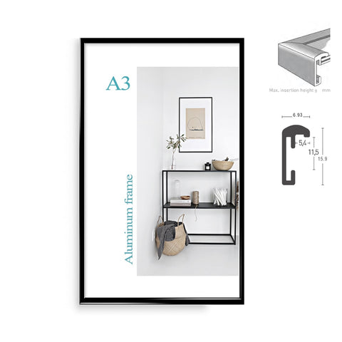 Classic minimalist aluminum A5  A4  A3  8.5x11