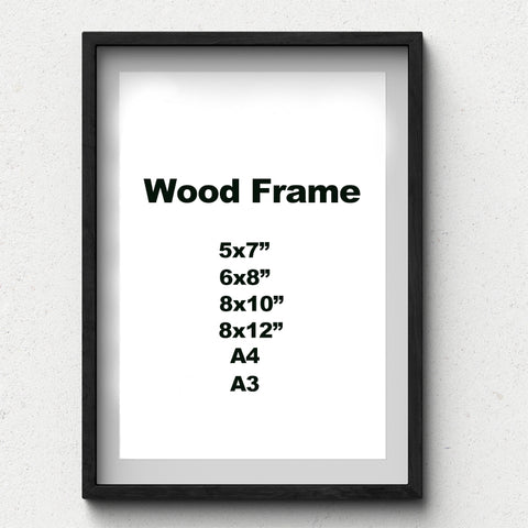 Nature Solid Simple Wooden Frame A4 A3 Black White Wood Color Picture Photo Frame with Mats for Wall Mounting Hardware Included - Prints and Photos