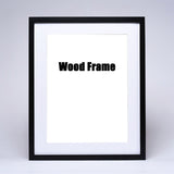 Nature Solid Simple Wooden Frame A4 A3 Black White Wood Color Picture Photo Frame with Mats for Wall Mounting Hardware Included - Prints and Photos